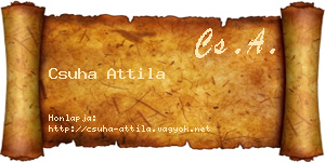 Csuha Attila névjegykártya