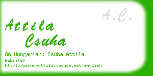 attila csuha business card